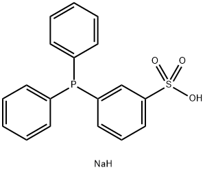 ジフェニルホスフィノベンゼン-3-スルホン酸 ナトリウム 化学構造式