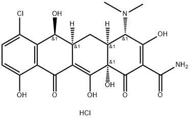 デメチルクロルテトラサイクリン塩酸塩 化学構造式