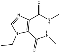 1-エチル-N,N'-ジメチル-1H-イミダゾール-4,5-ジカルボアミド 化学構造式
