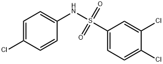 3,4-dichloro-N-(4-chlorophenyl)benzenesulphonamide Struktur