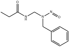 Propionamide, N-((N-nitrosobenzylamino)methyl)- 结构式