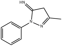 2,4-dihydro-5-methyl-2-phenyl-3H-pyrazol-3-imine  Struktur