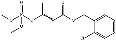 3-(Dimethoxyphosphinyloxy)-2-butenoic acid 2-chlorobenzyl ester Struktur