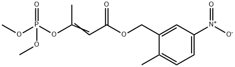 3-(Dimethoxyphosphinyloxy)-2-butenoic acid 2-methyl-5-nitrobenzyl ester 结构式