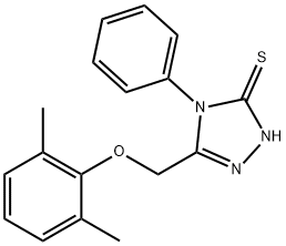 5-[(2,6-DIMETHYLPHENOXY)METHYL]-4-PHENYL-4H-1,2,4-TRIAZOLE-3-THIOL Structure