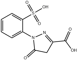 5-Oxo-1-(2-sulfophenyl)-2,5-dihydro-1H-pyrazole-3-carboxylic acid 化学構造式