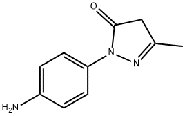 2-(4-アミノフェニル)-2,4-ジヒドロ-5-メチル-3H-ピラゾール-3-オン 化学構造式