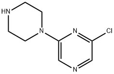 2-氯-6-哌嗪吡嗪, 64022-27-1, 结构式