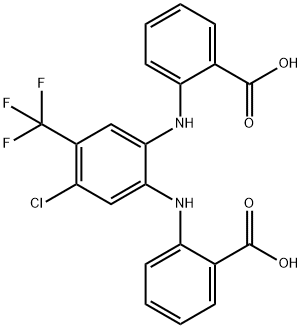 Benzoic  acid,  2,2-[[4-chloro-5-(trifluoromethyl)-1,2-phenylene]diimino]bis-  (9CI) 化学構造式