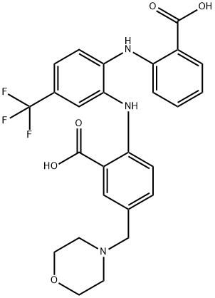 Benzoic  acid,  2-[[2-[(2-carboxyphenyl)amino]-5-(trifluoromethyl)phenyl]amino]-5-(4-morpholinylmethyl)-|