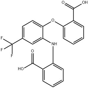 Benzoic  acid,  2-[[2-(2-carboxyphenoxy)-5-(trifluoromethyl)phenyl]amino]-,640280-89-3,结构式