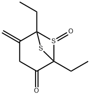 6,7-Dithiabicyclo[3.1.1]heptan-2-one,1,5-diethyl-4-methylene-,6-oxide(9CI) 结构式