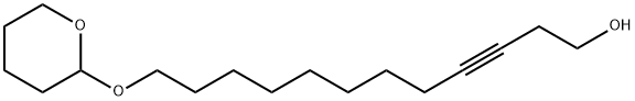 12-[(テトラヒドロ-2H-ピラン-2-イル)オキシ]-3-ドデシン-1-オール 化学構造式