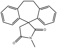 10,11-Dihydro-1'-methylspiro[5H-dibenzo[a,d]cycloheptene-5,3'-pyrrolidine]-2',5'-dione Struktur