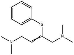1,4-Bis(dimethylamino)-2-phenylthio-2-butene Struktur