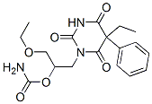 1-[2-(Aminocarbonyloxy)-3-ethoxypropyl]-5-ethyl-5-phenyl-2,4,6(1H,3H,5H)-pyrimidinetrione Struktur