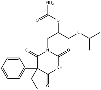 1-[2-(Aminocarbonyloxy)-3-isopropoxypropyl]-5-ethyl-5-phenyl-2,4,6(1H,3H,5H)-pyrimidinetrione Structure