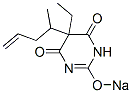 5-Ethyl-5-(1-methyl-3-butenyl)-2-sodiooxy-4,6(1H,5H)-pyrimidinedione Structure