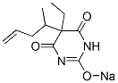 5-Ethyl-5-(1-methyl-3-butenyl)-2-sodiooxy-4,6(1H,5H)-pyrimidinedione,64038-19-3,结构式