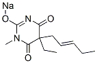 5-Ethyl-1-methyl-5-(2-pentenyl)-2-sodiooxy-4,6(1H,5H)-pyrimidinedione Struktur
