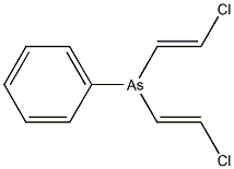 ビス(2-クロロビニル)フェニルアルシン 化学構造式