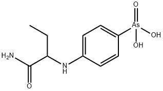 p-[(1-Carbamoylpropyl)amino]phenylarsonic acid Structure