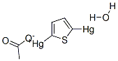 acetic acid: (5-mercuriothiophen-2-yl)mercury: hydrate Structure