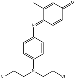 4-[[4-[Bis(2-chloroethyl)amino]phenyl]imino]-3,5-dimethyl-2,5-cyclohexadien-1-one,64048-65-3,结构式
