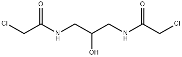 N,N'-(2-ヒドロキシトリメチレン)ビス(クロロアセトアミド) 化学構造式