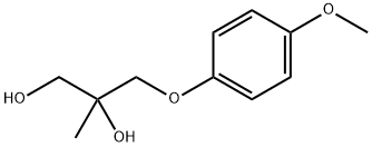 3-(p-メトキシフェノキシ)-2-メチル-1,2-プロパンジオール 化学構造式