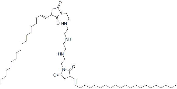 1-[2-[[2-[[2-[[2-[3-(docosenyl)-2,5-dioxo-1-pyrrolidinyl]ethyl]amino]ethyl]amino]ethyl]amino]ethyl]-3-(octadecenyl)pyrrolidine-2,5-dione 化学構造式