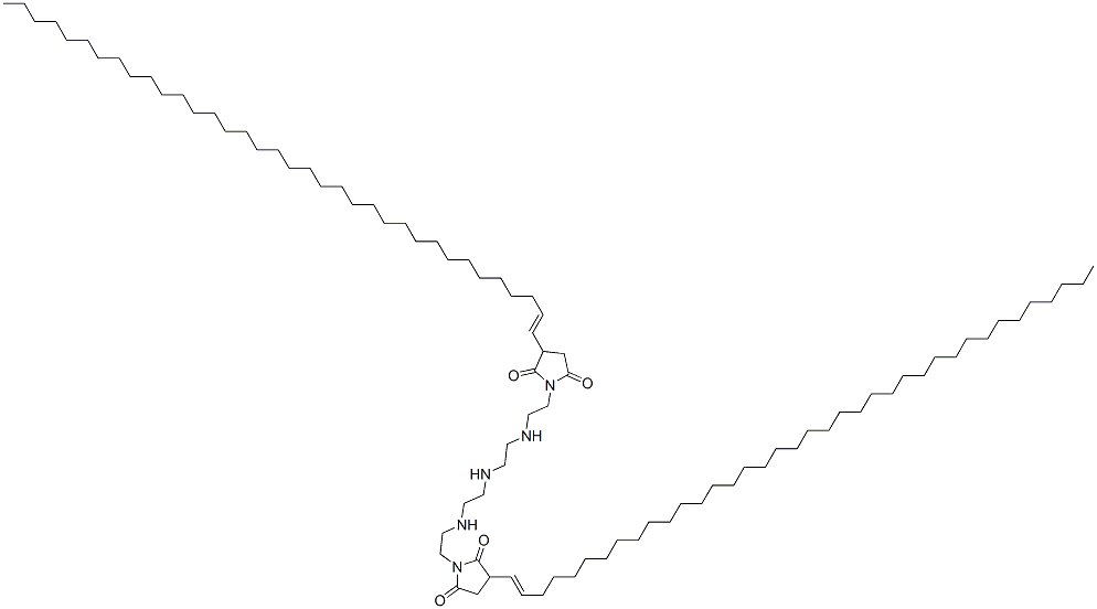 1-[2-[[2-[[2-[[2-[3-(hexatriacontenyl)-2,5-dioxo-1-pyrrolidinyl]ethyl]amino]ethyl]amino]ethyl]amino]ethyl]-3-(octatriacontenyl)pyrrolidine-2,5-dione 结构式