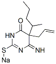 5-Allyl-5,6-dihydro-6-imino-5-(1-methylbutyl)-2-sodiothio-4(3H)-pyrimidinone Structure