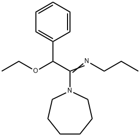 Hexahydro-1-[2-ethoxy-2-phenyl-1-(propylimino)ethyl]-1H-azepine Structure