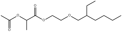 2-アセトキシプロピオン酸2-(2-エチルヘキシルオキシ)エチル 化学構造式
