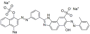 6-Hydroxy-2-[3-[(1-hydroxy-4-sodiosulfo-2-naphthalenyl)azo]phenyl]-7-[(2-methylphenyl)azo]-1H-naphth[1,2-d]imidazole-8-sulfonic acid sodium salt,6406-49-1,结构式