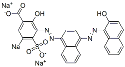2-Hydroxy-3-[[4-[(2-hydroxy-1-naphthalenyl)azo]-1-naphthalenyl]azo]-5-sodiosulfobenzoic acid sodium salt,6406-62-8,结构式