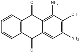 1,3-diamino-2-hydroxyanthracene-9,10-dione 化学構造式