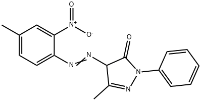 2,4-dihydro-5-methyl-4-[(4-methyl-2-nitrophenyl)azo]-2-phenyl-3H-pyrazol-3-one 结构式
