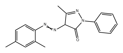 4-[(2,4-Dimethylphenyl)azo]-2,4-dihydro-5-methyl-2-phenyl-3H-pyrazol-3-one Struktur