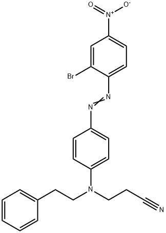 3-[[4-[(2-bromo-4-nitrophenyl)azo]phenyl](2-phenylethyl)amino]propiononitrile Struktur