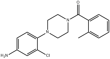 [4-(4-AMINO-2-CHLORO-PHENYL)-PIPERAZIN-1-YL]-O-TOLYL-METHANONE 结构式