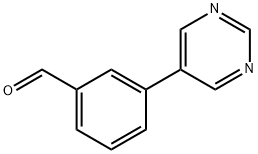 3-(5-ピリミジニル)ベンズアルデヒド 化学構造式