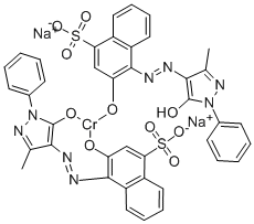 Dinatriumhydrogenbis[4-[(4,5-dihydro-3-methyl-5-oxo-1-phenyl-1H-pyrazol-4-yl)azo]-3-hydroxynaphthalin-1-sulfonato(3-)]chromat(3-)