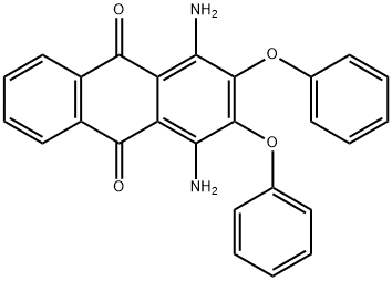 1,4-ジアミノ-2,3-ジフェノキシ-9,10-アントラセンジオン 化学構造式