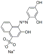 4-(2,4-Dihydroxyphenylazo)-3-hydroxy-1-naphthalenesulfonic acid sodium salt 结构式