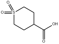 1,1-ジオキソ-1ラムダ(6)-チアン-4-カルボン酸 化学構造式