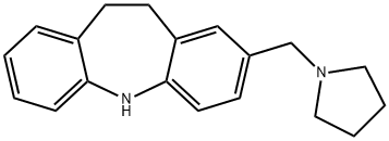 10,11-Dihydro-2-(1-pyrrolidinylmethyl)-5H-dibenz[b,f]azepine Struktur