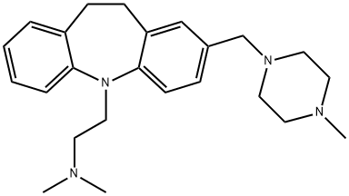 10,11-Dihydro-N,N-dimethyl-2-[(4-methyl-1-piperazinyl)methyl]-5H-dibenz[b,f]azepine-5-ethanamine Structure