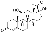 11β,17-ジヒドロキシプロゲステロン 化学構造式